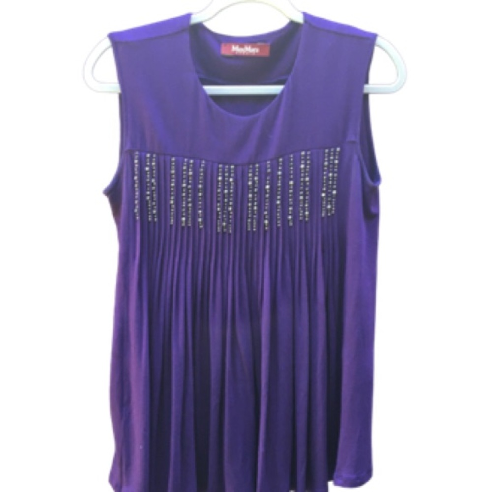 MaxMara Purple Sleeveless Top, Size Medium